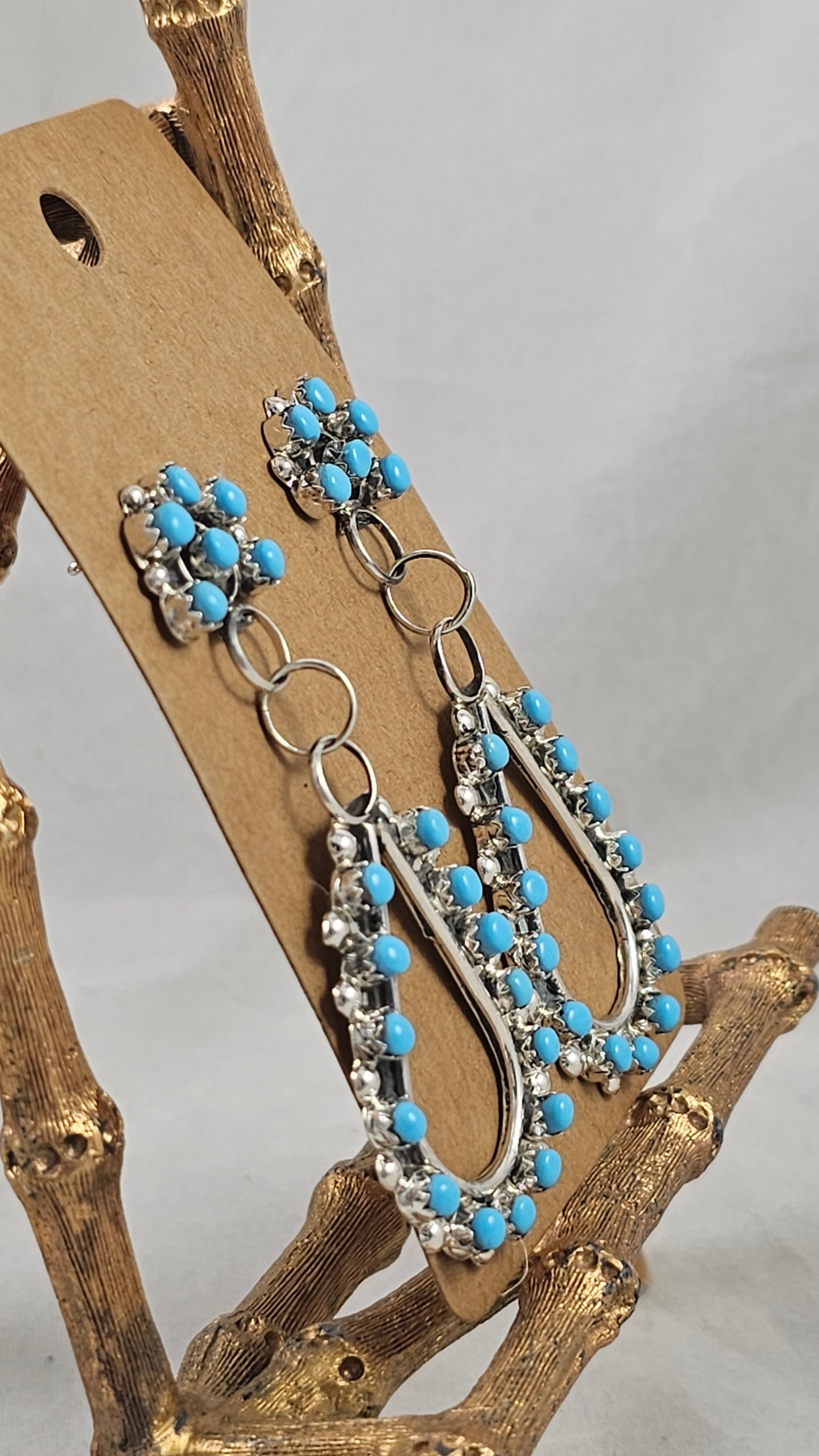 Snake eye cluster earrings