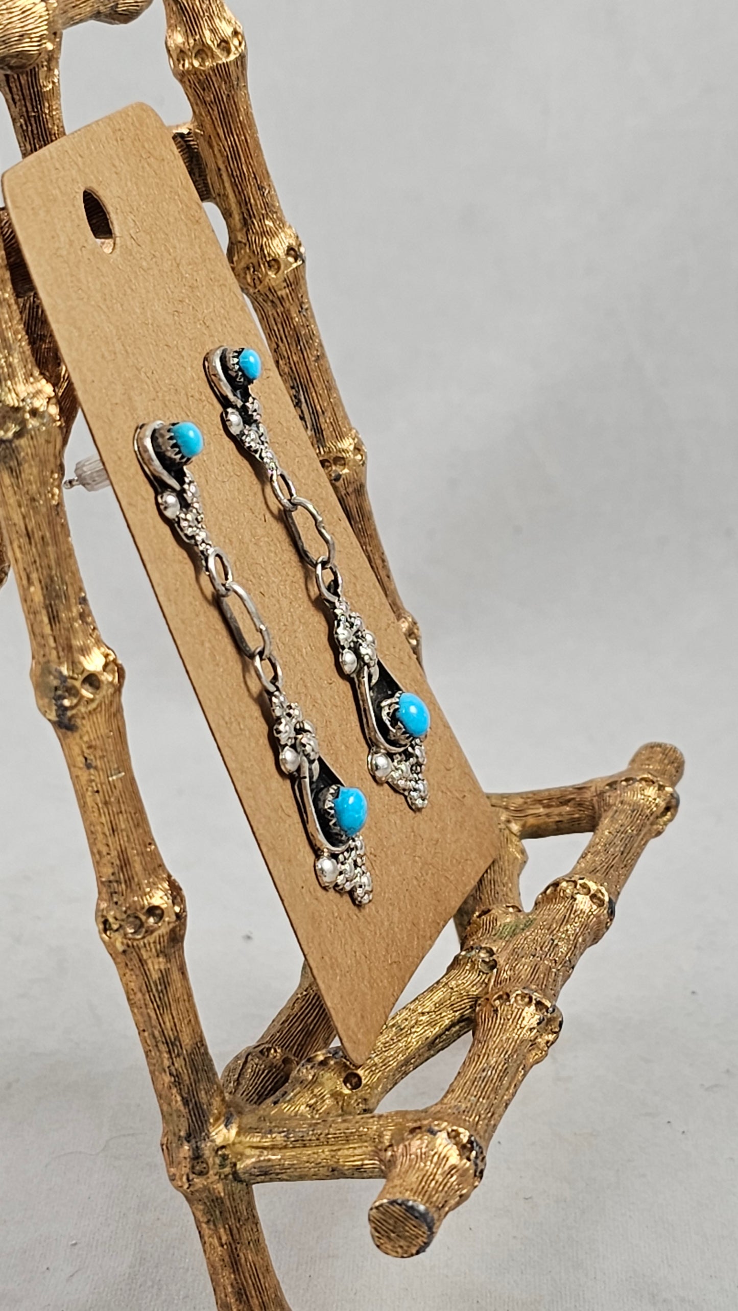 Zuni turquoise & sterling earrings