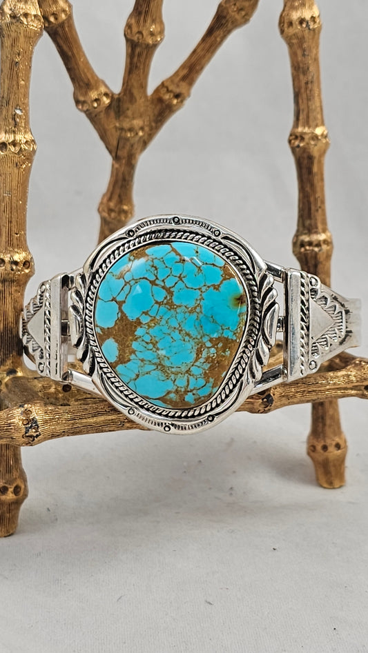 Turquoise and sterling bracelet