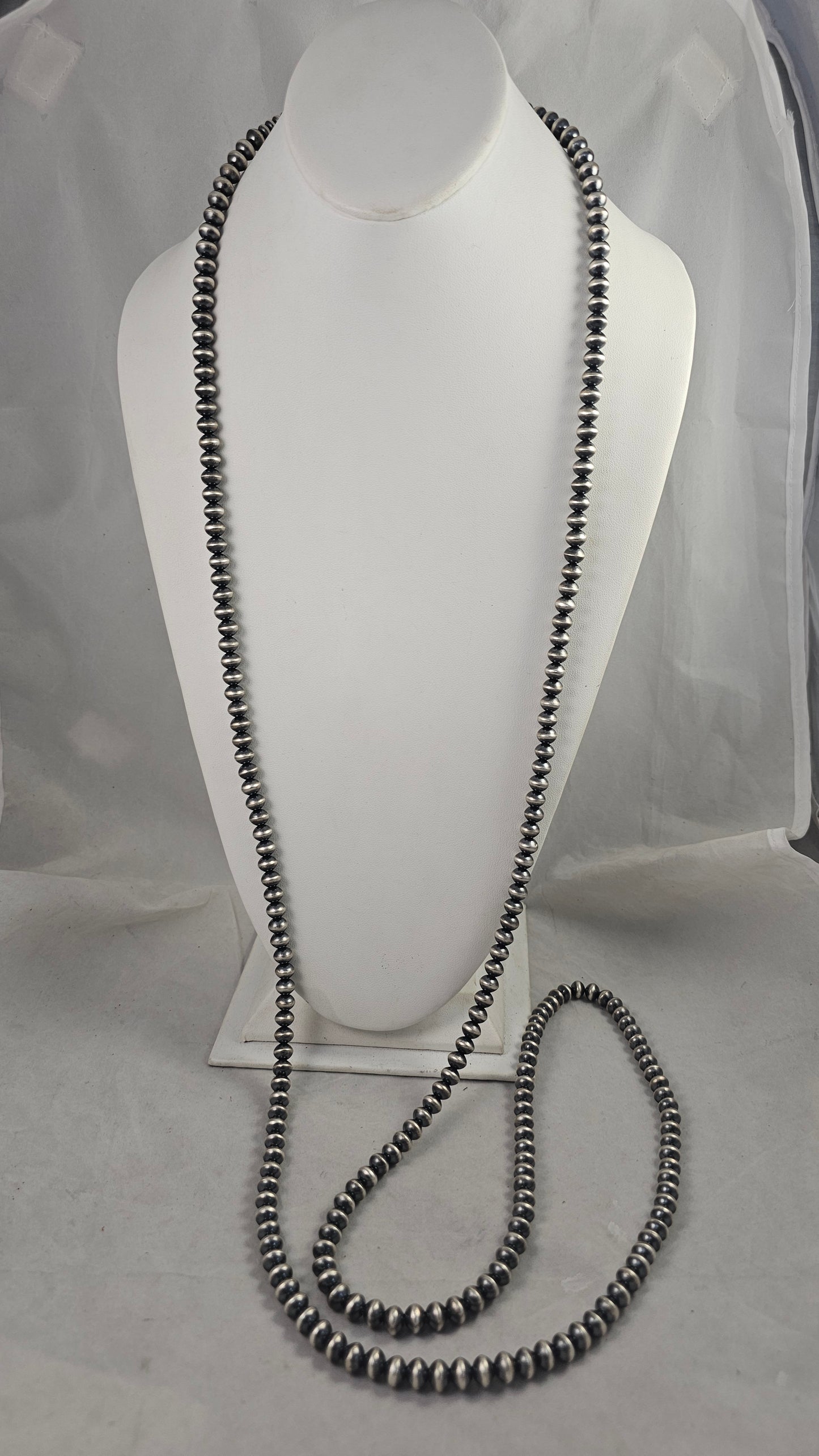 Navajo pearl necklace 60" 7.5mm