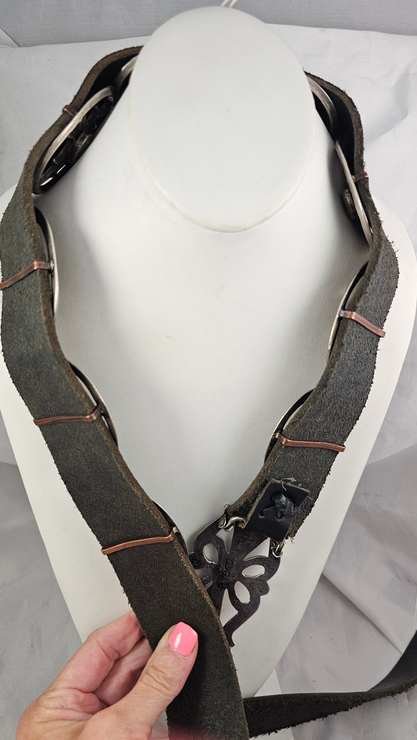 Sandcast & Turquoise Concho Belt