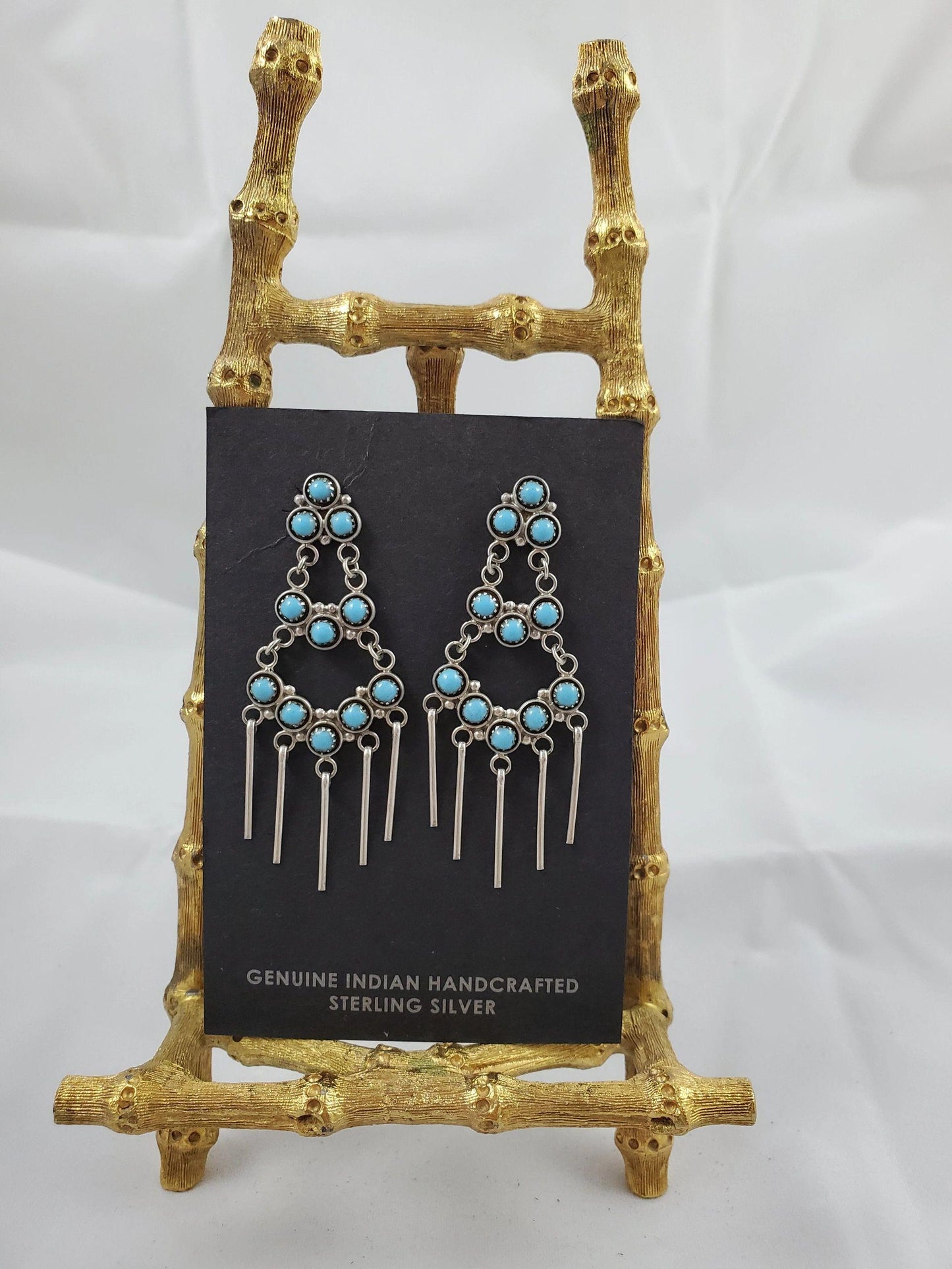 Tripple tier dot rain chandelier earrings - Albuquerque Pawn Shop