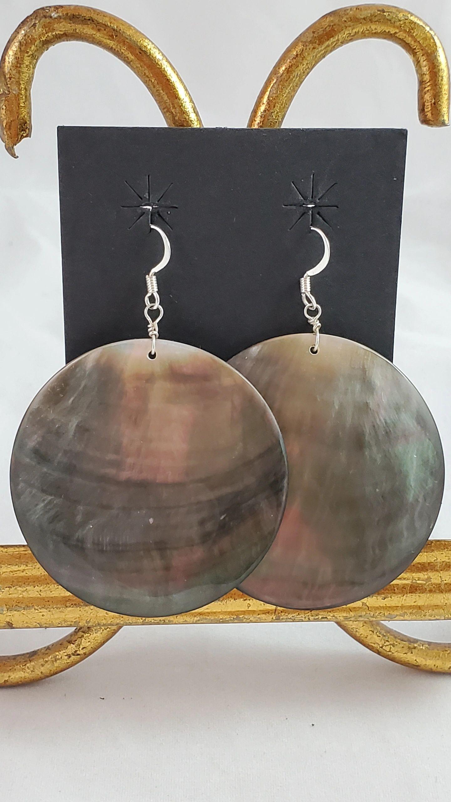 2" Abalone Shell earrings - Albuquerque Pawn Shop