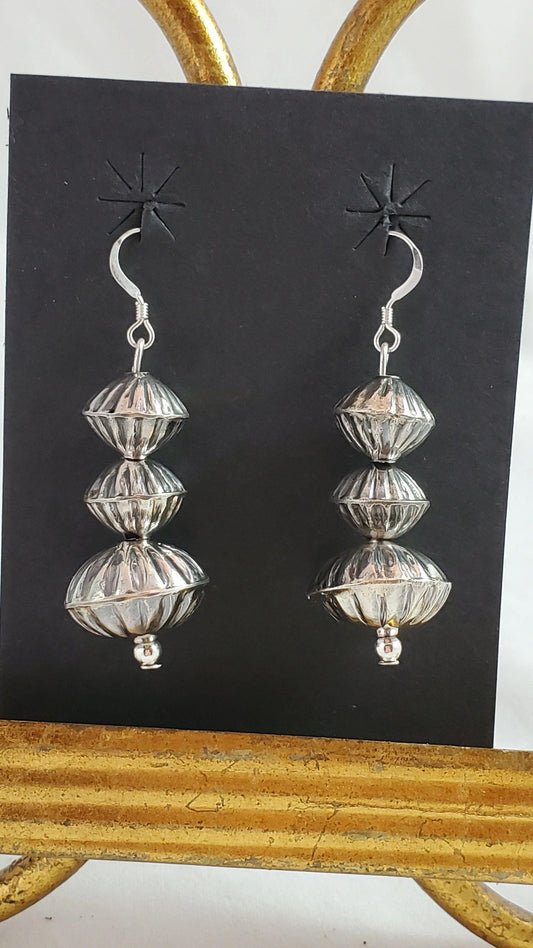 Fluted Navajo Pearl dangles - Albuquerque Pawn Shop