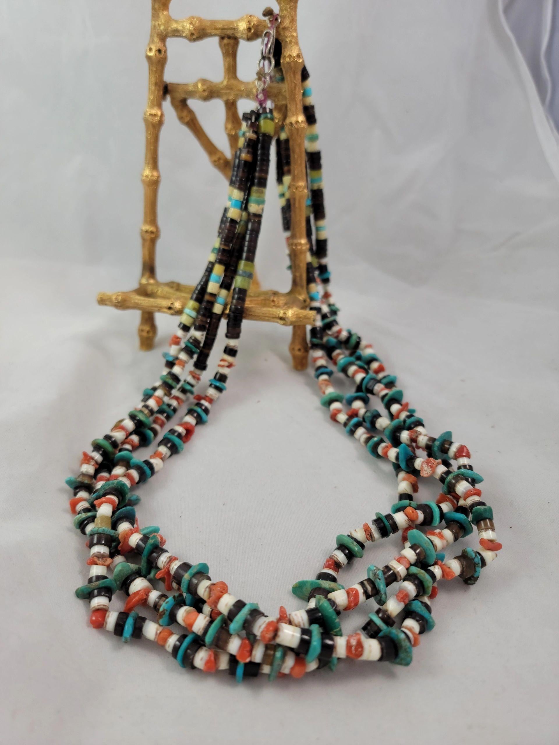 Serpentine coral turquoise necklace - Albuquerque Pawn Shop