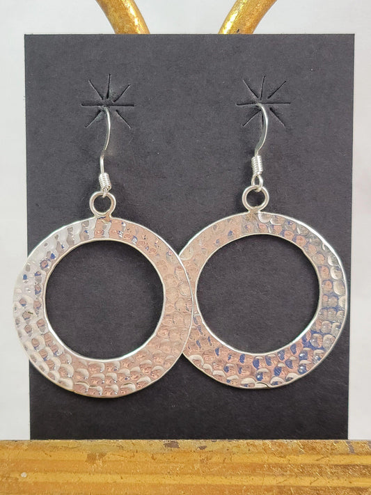 Hammered hoop earrings - Albuquerque Pawn Shop